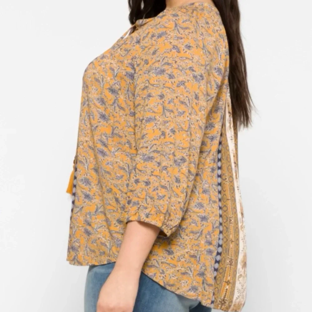 Mustard Yellow Tassel Detail Top - Picture 3 of 16